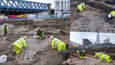 Archaeologists have discovered the largest Roman mosaic site in London